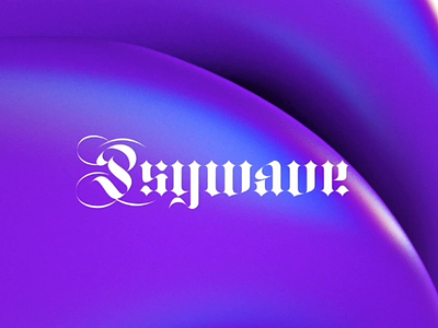 Psywave 🔮 3d abstract animation art direction c4d glitch gothic gradients holographic liquid loop material octane plastic retrofuture texture typography vaporwave waves