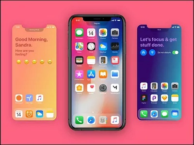 Idea Concept - Moodboard: Intelligent Homescreens app app animation apple colorful design desktop figma homescreen ios iphone moodboard product prototype ui ux