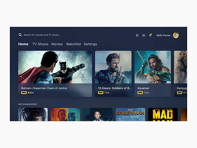 TV UI - Demo Video android tv dark ui dashboard design motion design tv ui tvos ui ui motion user experience user interface ux