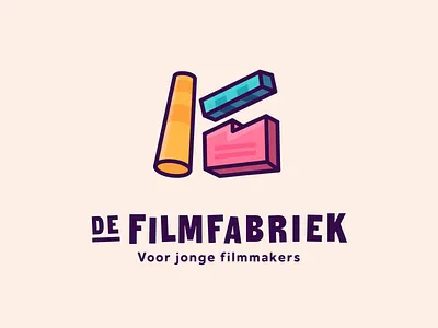De Filmfabriek | Bumper 3d animation brand branding bumper c4d children clapper colofrul design factory film logo animtion school sketch toon