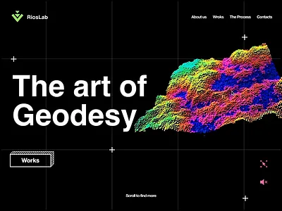 RiosLab | Web design architechture geodesy gradient interaction landing ui ux web webdesign website