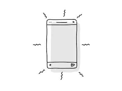 Doodles with UI elements animation calendar chat chat app drawer typing