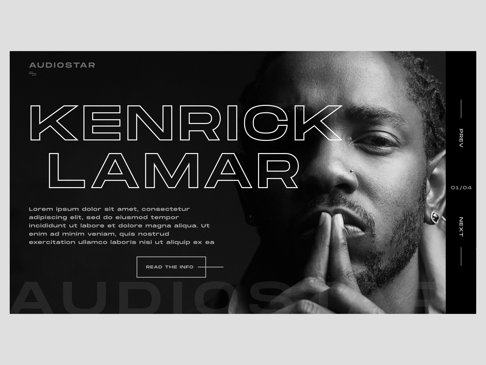 Example of Musician Website Slider Animation