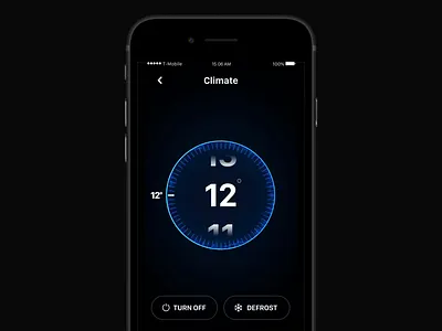 Car app: Climate Control 3d 3d animation adobe ae after effects after effects motion graphics assistant c4d car climate control particles ring swirl ui ux