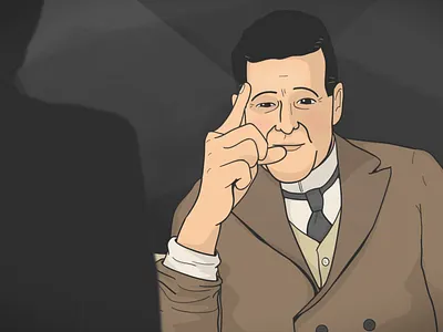 Objection! 1940s character courtroom design illustration lawyer legal