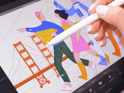Heading to launch SF office ) art cuberto design drawing graphics illustration ipadpro pencil procreate san francisco ui ux vector video