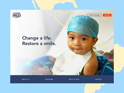Throwback - Sharing Smiles animation charity illustration medical navigation ui website
