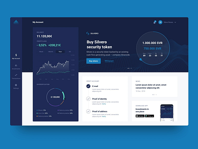 Dashboard app app design crypto crypto currency dashboard dektop graph interface investments token ui ux design wallet web design