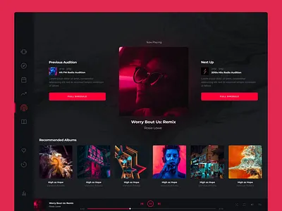 Hologram Radio after effects animation design motion motion design motiongraphics music app ui ui8 ux