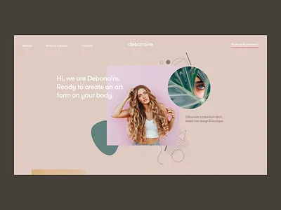 Landing Page (Freebie) after effect branding concept daily ui 003 dailyui hair designer hair salon interface landing landing page landing page concept landing page design sketch typography ui ux web