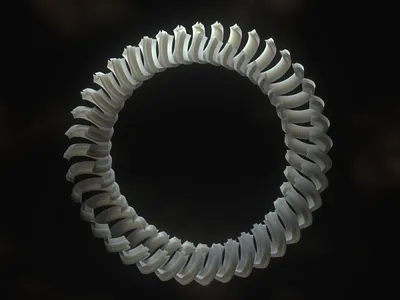 Betroth - Ghost Rings 3d bone c4d cinema 4d geometric gif illustration loop mograph motion octane octanerender sculpture spine sss teeth