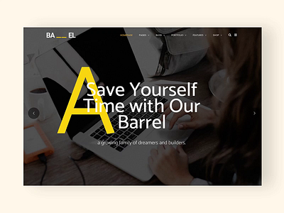 Barrel Agency animation blog business corporate creative hero interaction landing magazine minimal promo slider themeforest ui ux web webdesign wordpress