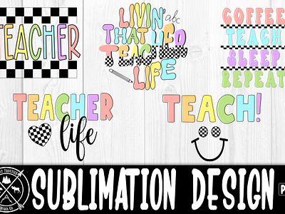 Teacher Sublimation Bundle clip art teacher shirts teacher sublimation
