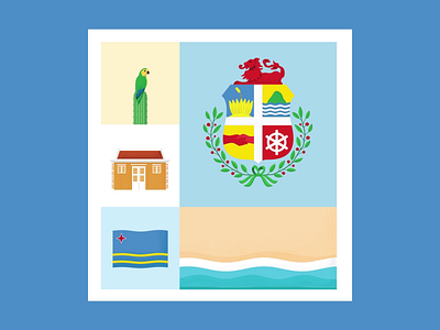 Aruba March 18 after effect animation aruba emblem flag march18 national day old house