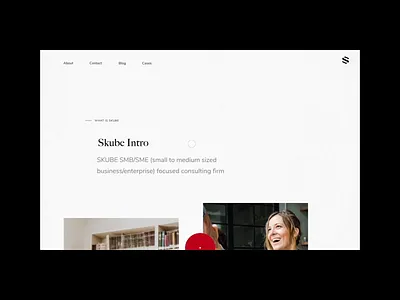 Skube animate animation banner business consulting corporate home homepage index page interaction landing photos scroll ui web website