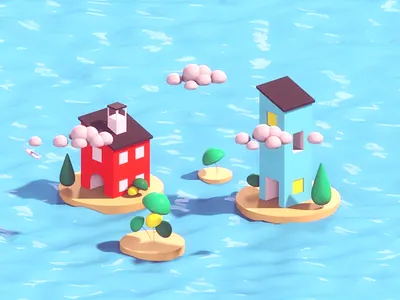 Plane Animation 1 3d 3d animation architecture building city game house illustration interface isometric landing page low poly lowpoly minimal plane render texture ui ux video web design