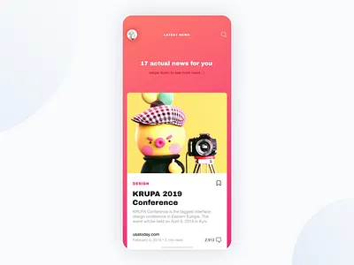News App UI Animation animation app blue design interaction interaction design iphone x news news app news feed screen typography ui ux