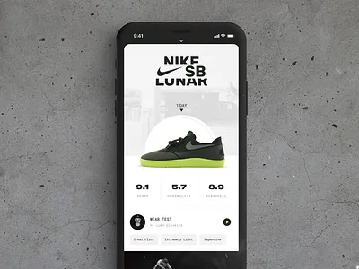 Nike SB App concept animation app behance concept design interaction interface ios mobile motion nike nike sb shoes skate skateboarding ui video animation
