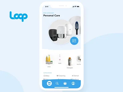 Loop Mobile App Concept animation app interaction design loop mobile app mobile app development principle prototype sustainability ui user experience