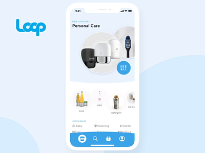 Loop Mobile App Concept animation app interaction design loop mobile app mobile app development principle prototype sustainability ui user experience