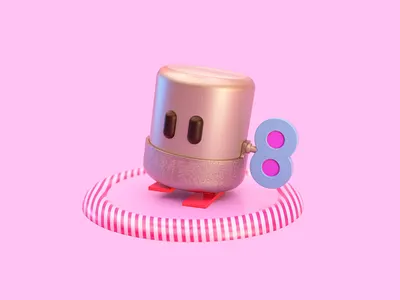 Zen Chan Bobble Bubble 3d animation 3d character cinema4d loop walkcycle