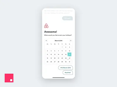 🧳 Airbnb Booking Assistant – Interaction, Part 1 ai airbnb app design concept conversation conversational ui invision invision studio invisionstudio ios iphone x minimal travel travel agent ui ui ux