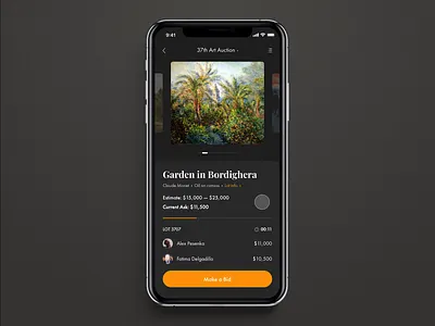 Live Auction, Bidding. after effects animation app app design art auction bidding bids dark design interaction interaction design interface interface animation ios iphone live principle ui win