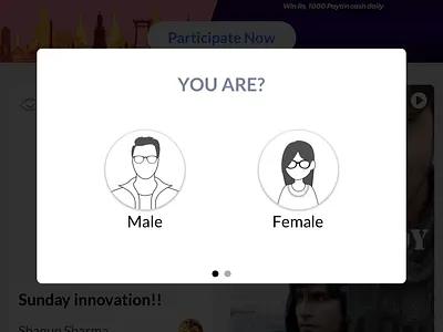 Get Information From Users age gender information minimal design onboarding product design screen ui user ux