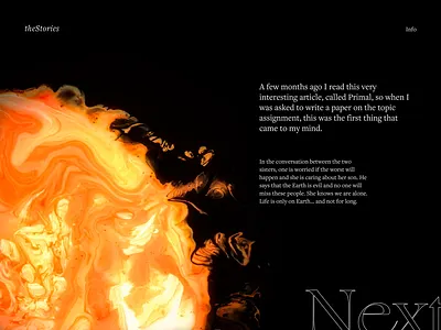 Fractal Scream Article Animation - theSeries 60fps abstract after effect animation article articles blog dark mode design displacement distort exploration minimal planet solar system sun typography ui web website