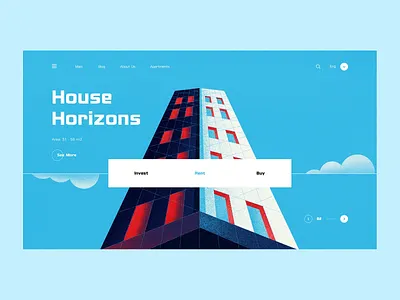 Development Company UI Design animation building color design development illustration landing ui ux vector web