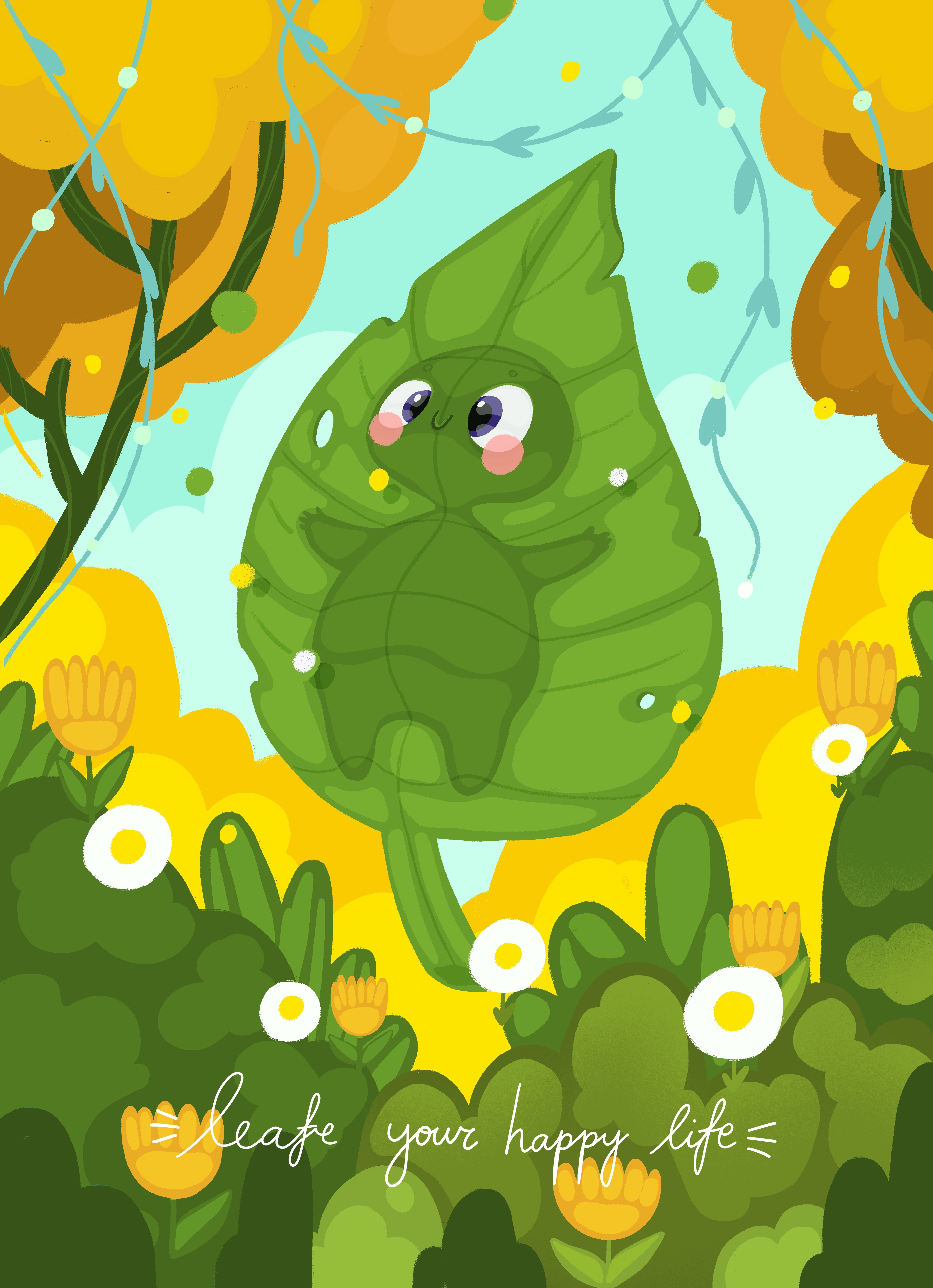 Cute mobile wallpaper for download art creature cute forest free illustration japan kawaii leaf mobile pokemon sticker wallpaper