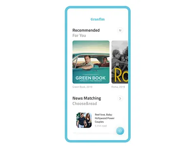 Granflm — Mobile App Design Concept animation app chat clean design figma interaction mobile principle ui