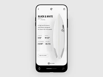 Surfboard + Fin Interaction almerrick animation betraydan clean design ecommerce futures icons interaction minimal mobile principle prototype ridefutures surf ui ux