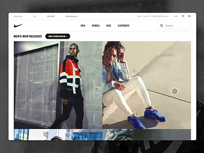 Lookbook UX Prototype design nike prototype ui ux