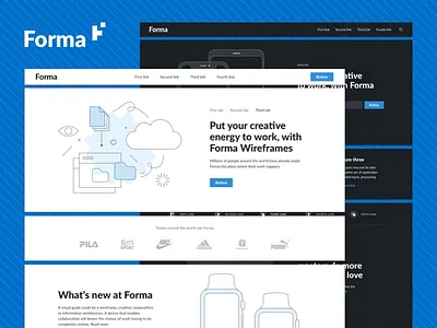 Forma Wireframe Kit bright dark interface sketch template ui kit ux web design wireframe wireframe kit