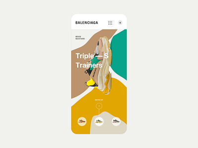 Balenciaga - Triple S Black Grey Mobile balenciaga colors concept e commerce fashion ios iphone x landing page mobile mobile first motion responsive shoes shop sneaker triple s ui ux