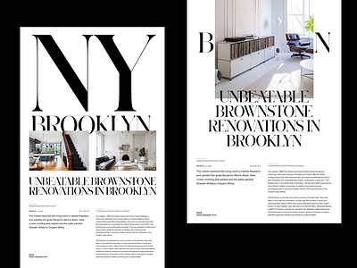 Brownstone renovations clean design grid header landing layout minimal modern navigation serif simple typo typography web website whitespace