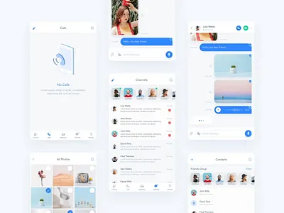 Mobile App - Social Messenger animation app clean colors design messenger mobile motion social ui ux