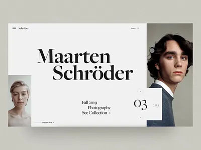 Photography Portfolio - Maarten Schröder concept fashion homepage interface landing layout minimal photography ui user interface ux web web design