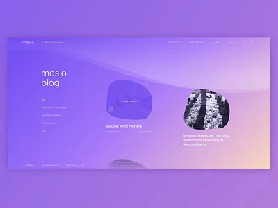 Maslo AI Goes on Awwwards! abstract ai animation artificial intelligence blue purple companion friend futuristic maslo ai pastel colors promo website revolutionary technology ui ux vibrant web design zajno