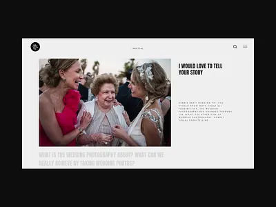 Dennis Berti Article Inner Page Animation animation article blog design interface journal motion photogarphy photography promo scroll storyteller typography ui ux web website wedding
