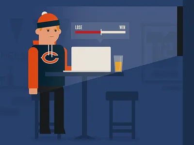 Da Bears character chicago bears design fan fantasy football football illustration nfl sports sports bar vector