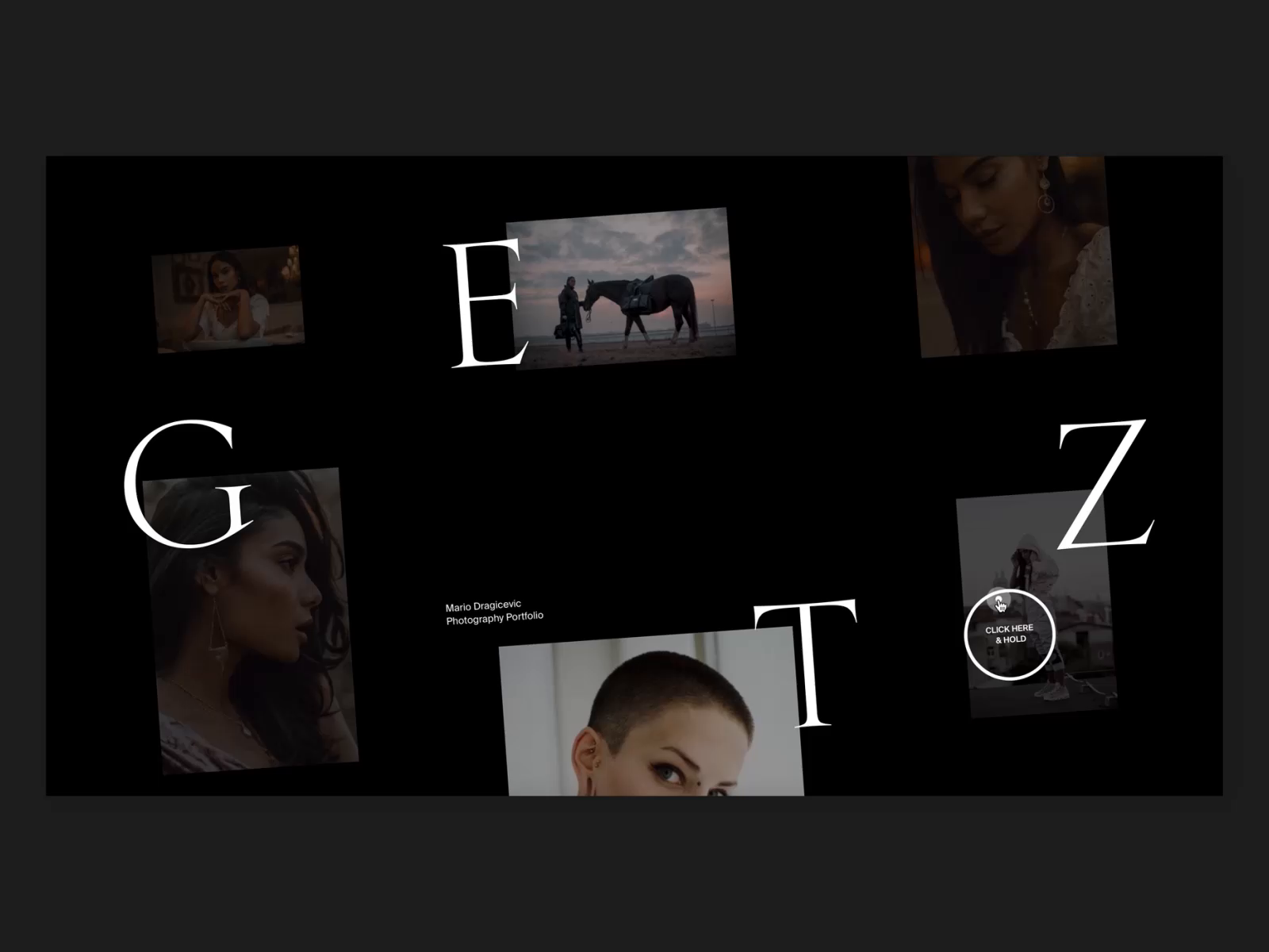 Example of GETZ — Photography Portfolio Website