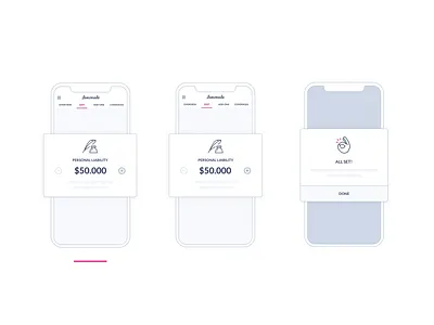 UI Component | Lemonade Policy animation app covergae design system figma flow insurance insurance app interaction lemonade mockup onboarding policy progress prototype steps ui ui components ux wizard