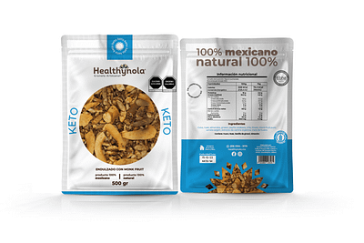 Packaging | HEALTHYNOLA. bolsa comida design diseño empaque etiquetas food granola graphic design healthy illustration limpio logo mexico minimalista packaging sano