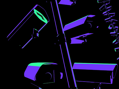 CCTV Tower 1984 3d animation big brother cctv clean fear green nightmare psychedelic purple sam gilmore simple state surreal surveillance tower trippy watch watching