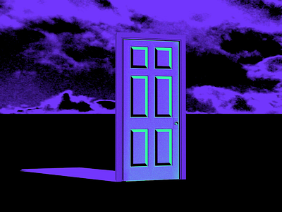Go Get the Egg 3d door egg endless enter gateway gif green loop over pass psychedelic purple sam gilmore surreal through trippy universe