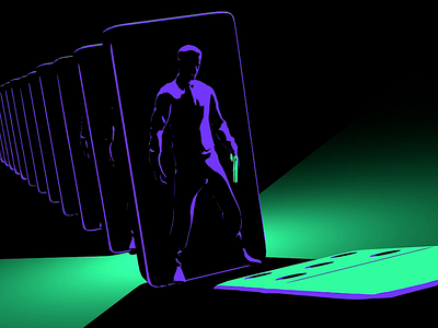 Game of Life 3d animation clean crime death game gangster green killing life loop over and over pistol psychedelic purple sam gilmore shooting shot surreal trippy