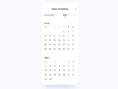 Calendar Availability UI app animation design digital interaction interface minimal product design protopie prototype sketch sketch app ui user experience user interface ux xd