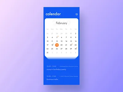 A Schedule App animation app blue clean design iphone iphonex mp4 schedule ui